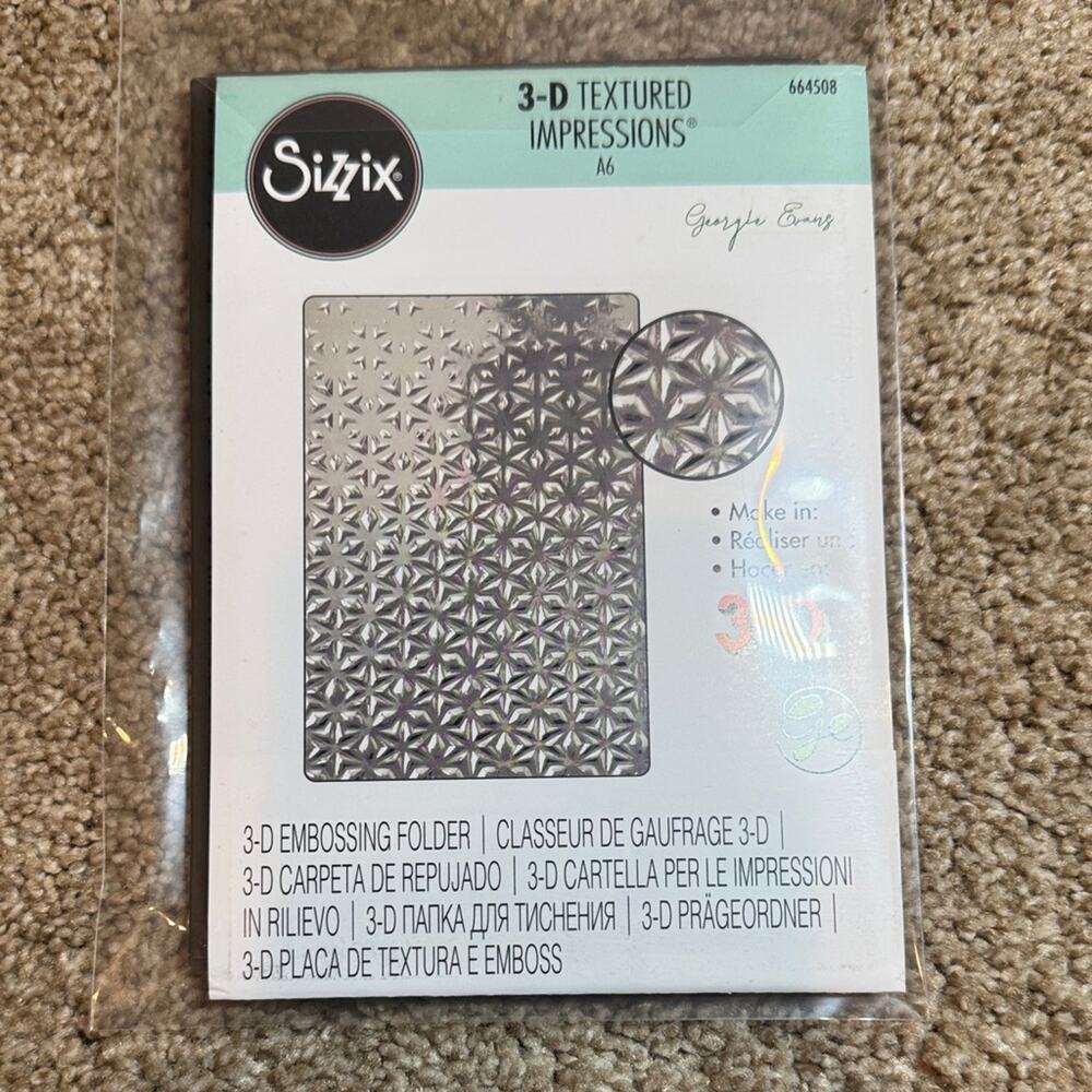 Sizzix 3-D Textured Impressions Embossing Folder - Star Fall